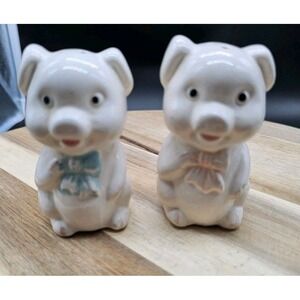 Vintage Ceramic‎ Little Piggies Pig Salt & Pepper Shakers